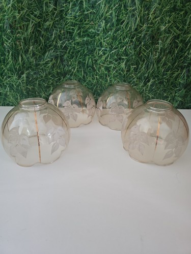 Glass lamp shade etched - 4,