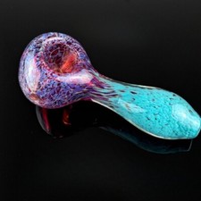 4" Glass Pipe Blue & Purple
