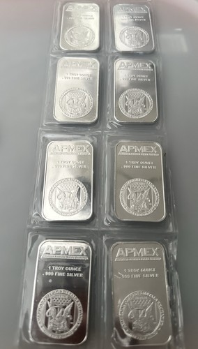Silver bar bundle 1 oz - 8, 8x