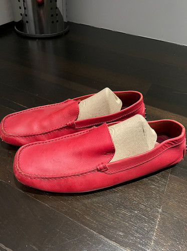 Tod ferrari red leather - red,