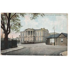 KIRKCALDY Fife The High School Postcard, Postmarked LOCHGELLY 1905