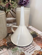 Genuine Vintage Kitchenalia white enamelware funnel