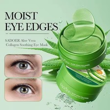 60 Pcs Under Eye Pads Aloe Vera Collagen Mask Hydrating Anti Aging Wrinkles
