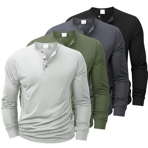 Men long sleeve - men's, henley