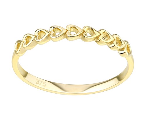 9ct yellow gold heart half - 9ct,