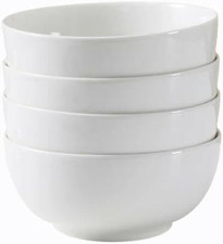 Soup Bowl Set Cereal Bowls Crockery White Porcelain Dinnerware Dishwasher Safe