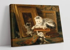 HIDE AND SEEK, HENRIETTE RONNER KNIP- FRAMED CANVAS WALL ART PICTURE PRINT