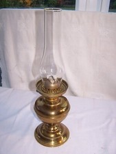 VINTAGE  BRASS OIL LAMP  18 "