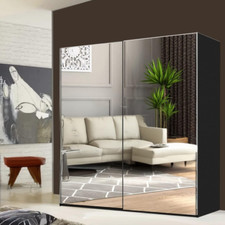 Mirrored wardrobe cabinet - mirrored,