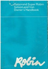 RELIANT ROBIN 750 SALOON & VAN ORIGINAL 1973 OWNERS INSTRUCTION HANDBOOK