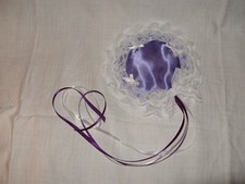 SISSY~ADULT BABY~MAIDS~UNISEX~TV/CD SILKY SATIN & LACE ROSETTE MAIDS CAP