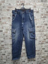 Phat Farm Cargo Jeans  Y2K 90s Baggy Skater Hip Hop Wide Leg 34x34