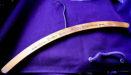 Vintage wooden coat clothes - wooden,