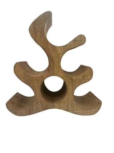 Modern carved acacia wood wine - wood,