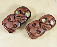 Salt & Pepper Maori Tiki Wood