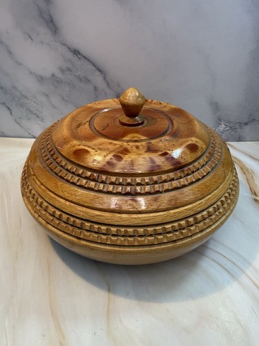 Hand turned solid wood - hand‑turned,