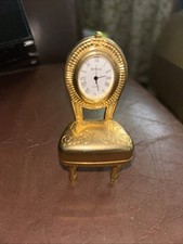 Miniature Chair Clock Gold