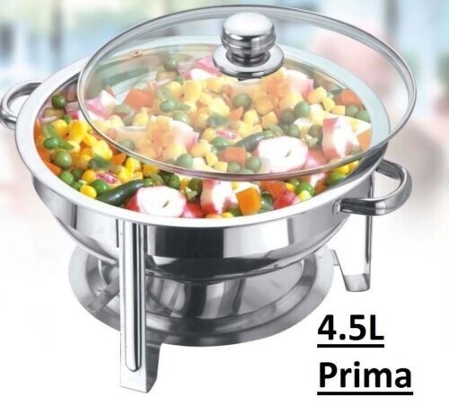 Round chaffing dish with - dish,