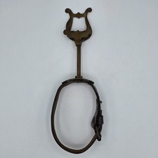 WWII British Army Marching Band Lyre Brass & Leather Strap by Solex London