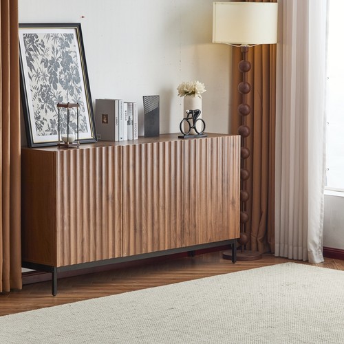 Dark wood tone sideboard - tone,