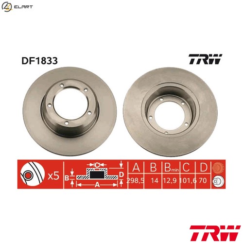 Brake disc df1833 for - 2x,
