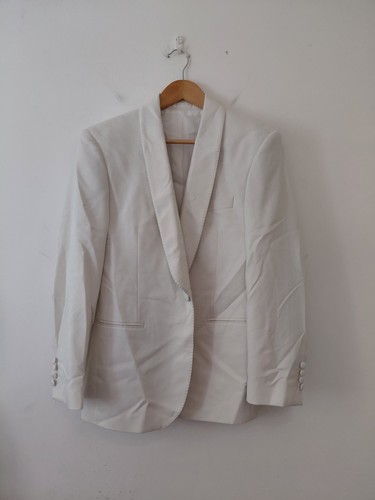 Vintage cream tuxedo blazer - vintage, 36