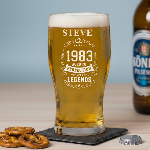 Personalised engraved pint - personalised,