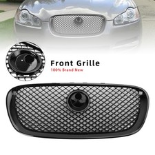 XF-R Style Front Bumper Grill Grille Fit Jaguar XF 2008-2011 Gloss Black A9
