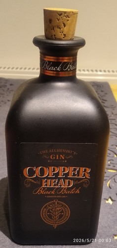 Copper headf gin bottles empty - copper,