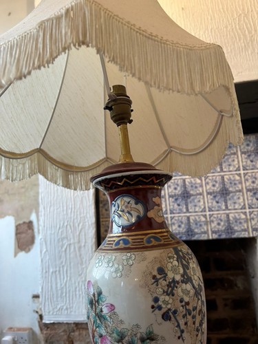 Floral ceramic table lamp - floral,