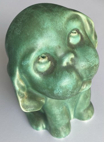 Sylvac green figurine dog - -,