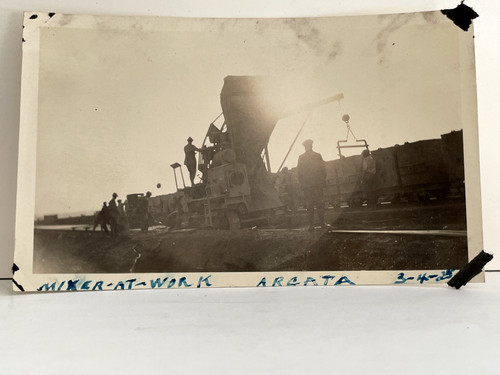 Antique photo cement mixer - photo,
