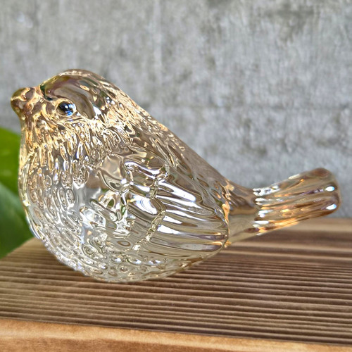 Clear glass bird figurine - figurine, –