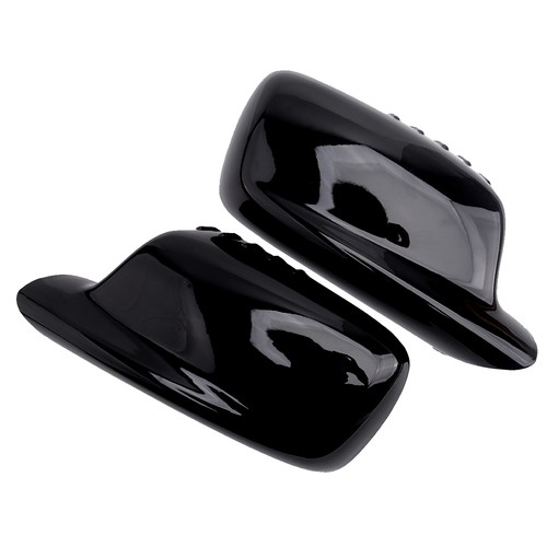 Pair black door wing mirror - black,