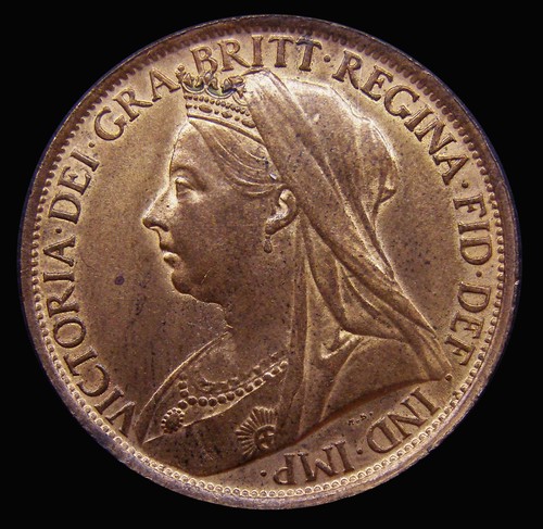 Penny 1895 unc with - 1895, some