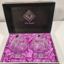 Vintage Edinburgh International Hand Cut Lead Crystal Brandy Glasses – Pair