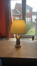 Rustic Deer Stag Head Antler Gold Table Lamp Bedroom Bedside Light