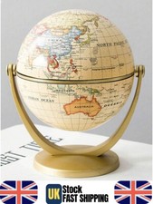 Vintage Style World Globe Antique Desk Decor Rotating Earth Map Office Ornament