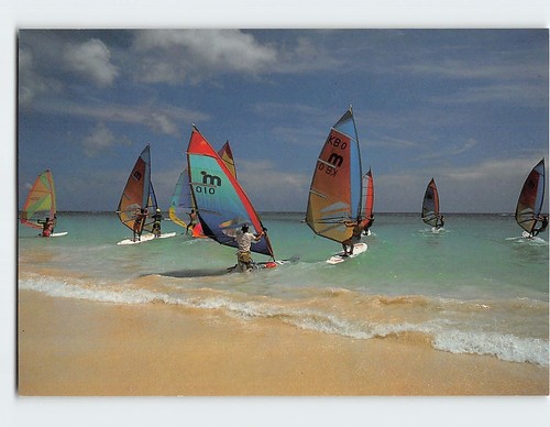 Postcard windsurfing bermuda - postcard,