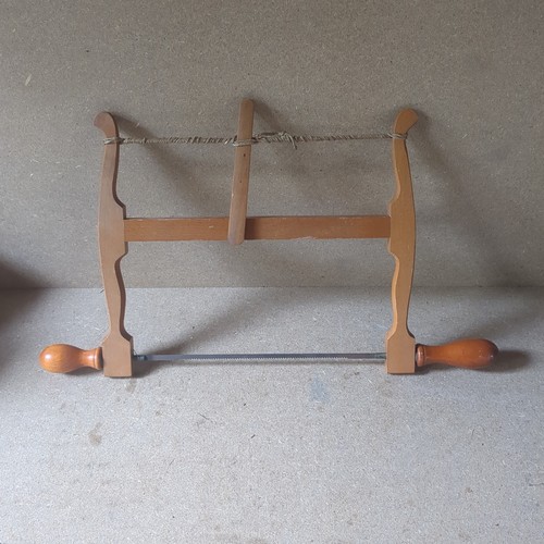 Vintage wooden turning bow saw - wooden,
