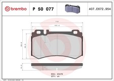 P 50 077 BRAKE PAD SET, DISC BRAKE BREMBO