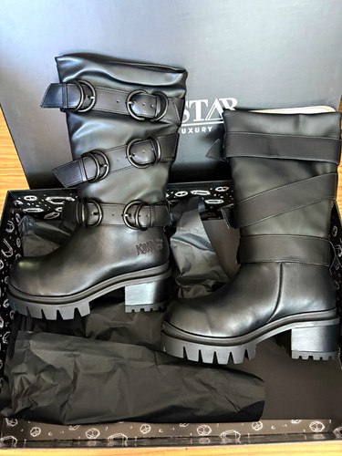 Killstar bleak night boots - bleak, uk
