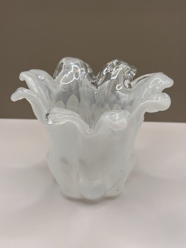 Vintage murano style white art - vintage,