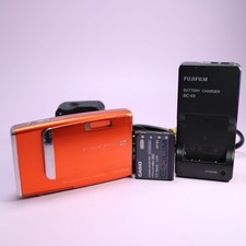 Fujifilm Digital Camera FinePix Z10fd 7.2MP Orange Tested W/ Battery + Charger