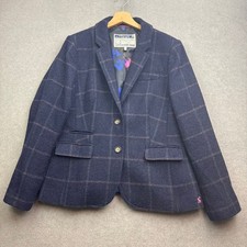 JOULES Tweed Jacket UK 16 Navy