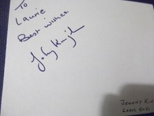 Wildlife Filmmaker JOHNNY KINGDOM hand signed page