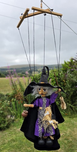 Vintage witch marionette - witch,