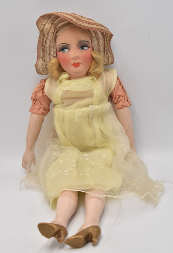 Antique french boudoir doll - french,