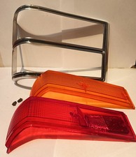 FORD CORTINA MK2 LOTUS 1600E GT TVR GRANTURA REAR LAMP ALLOY TRIM & LENSES ORIG