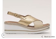 ADESSO ‘COCO’ Colour CHAMPAGNE Summer /Holiday SANDALS SIZE UK8/41 NEW RRP£66.00